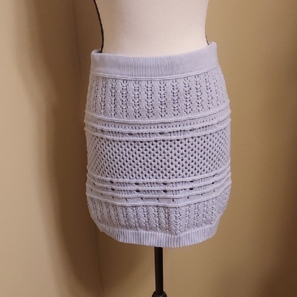 Strut & Bolt Knit Mini Skirt in Pale Blue